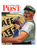 "Sending Supplies Overseas " Saturday Evening Post Cover  August 15  1942
