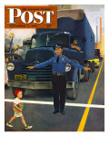 "Traffic Cop " Saturday Evening Post Cover  September 3  1949