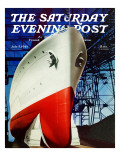 "Dry Dock " Saturday Evening Post Cover  July 5  1941