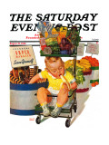 "Lunchtime at the Grocery " Saturday Evening Post Cover  August 31  1940