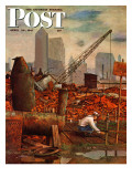 "Junkyard Garden " Saturday Evening Post Cover  April 26  1947