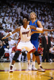 Dallas Mavericks v Miami Heat - Game Six  Miami  FL - June 12: Chris Bosh and Dirk Nowitzki