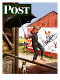 "Walking the Tightrope " Saturday Evening Post Cover  June 11  1949