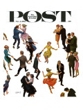 "Different Dancing Styles " Saturday Evening Post Cover  November 4  1961