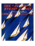 "Sailboat Regatta " Saturday Evening Post Cover  June 29  1940