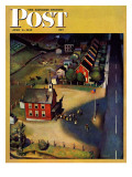 "School's Out " Saturday Evening Post Cover  June 9  1945