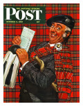 "Scotsman with Savings Bonds " Saturday Evening Post Cover  October 9  1943