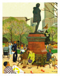 "Romance Under Shakespeare's Statue " April 28  1945