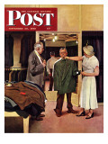 "Choosing a New Suit " Saturday Evening Post Cover  November 20  1948