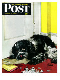 "Butch Chews the Mail " Saturday Evening Post Cover  March 13  1948