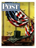 "Commemorating Lincoln's Birthday " Saturday Evening Post Cover  February 12  1944