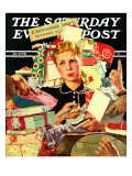 "Store Gift Exchange " Saturday Evening Post Cover  January 11  1941