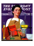 "Freshmen Chemistry " Saturday Evening Post Cover  May 4  1940