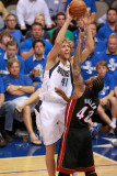 Miami Heat v Dallas Mavericks - Game Five  Dallas  TX -June 9: Dirk Nowitzki and Udonis Haslem