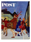 "Wrong Week at the Ski Resort " Saturday Evening Post Cover  January 14  1961
