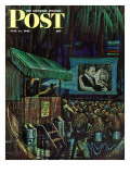 "Army Entertainment " Saturday Evening Post Cover  July 14  1945