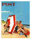 "Eavesdropping on Love " Saturday Evening Post Cover  August 13  1960