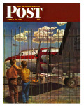 "Boys at Airport " Saturday Evening Post Cover  March 30  1946