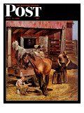 "Blacksmith " Saturday Evening Post Cover  July 13  1946