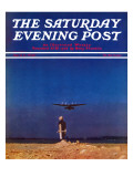 "Airplane Takeoff " Saturday Evening Post Cover  April 6  1940