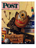 "Still Life of Boys Toys " Saturday Evening Post Cover  June 30  1945