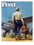"Flying Cowboy " Saturday Evening Post Cover  May 17  1947