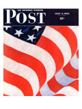 "Old Glory " Saturday Evening Post Cover  July 4  1942