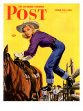 "Woman at Dude Rance " Saturday Evening Post Cover  June 20  1942