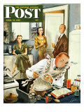 "Gourmet Cook " Saturday Evening Post Cover  April 13  1946