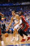 Miami Heat v Dallas Mavericks - Game Three  Dallas  TX -June 5: Dirk Nowitzki and Dwyane Wade