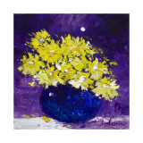 Yellow Daisies Under the Moon