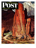 "Sailor Comes Home to Mountain Ranch " Saturday Evening Post Cover  August 25  1945
