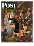 "Attic Treasure " Saturday Evening Post Cover  June 7  1947