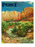 "Zion Canyon " Saturday Evening Post Cover  July 9  1960