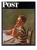 "Future Author " Saturday Evening Post Cover  February 9  1946