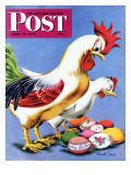 "Easter Eggs and Chickens " Saturday Evening Post Cover  April 24  1943