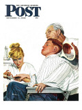 "Haircut and Manicure " Saturday Evening Post Cover  December 11  1948