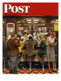 "Lunch Counter " Saturday Evening Post Cover  October 12  1946