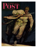 "Night Attack " Saturday Evening Post Cover  February 20  1943