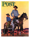 "Surveying the Ranch " Saturday Evening Post Cover  August 19  1944