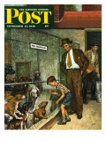"Dog Pound " Saturday Evening Post Cover  September 17  1949