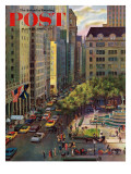 "Fifth Avenue " Saturday Evening Post Cover  March 19  1960