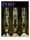 "St Patrick's Cathedral at Christmas " Saturday Evening Post Cover  December 3  1949