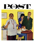 "Baby's First Shot " Saturday Evening Post Cover  March 3  1962