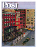 "Gramercy Park " Saturday Evening Post Cover  March 25  1944