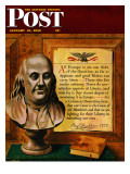 "Bust of Franklin " Saturday Evening Post Cover  January 15  1949