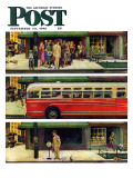 "Missed the Bus " Saturday Evening Post Cover  September 10  1949