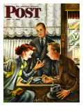 "Engagement Ring " Saturday Evening Post Cover  May 7  1949