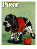 "Butch and Knitted Sweater " Saturday Evening Post Cover  September 28  1946