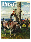 "Boy on Horse " Saturday Evening Post Cover  July 30  1949